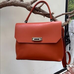 Elegant Burnt Orange Leather Satchel